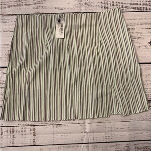 Nasty Gal Green and Mint Striped Mini Skirt